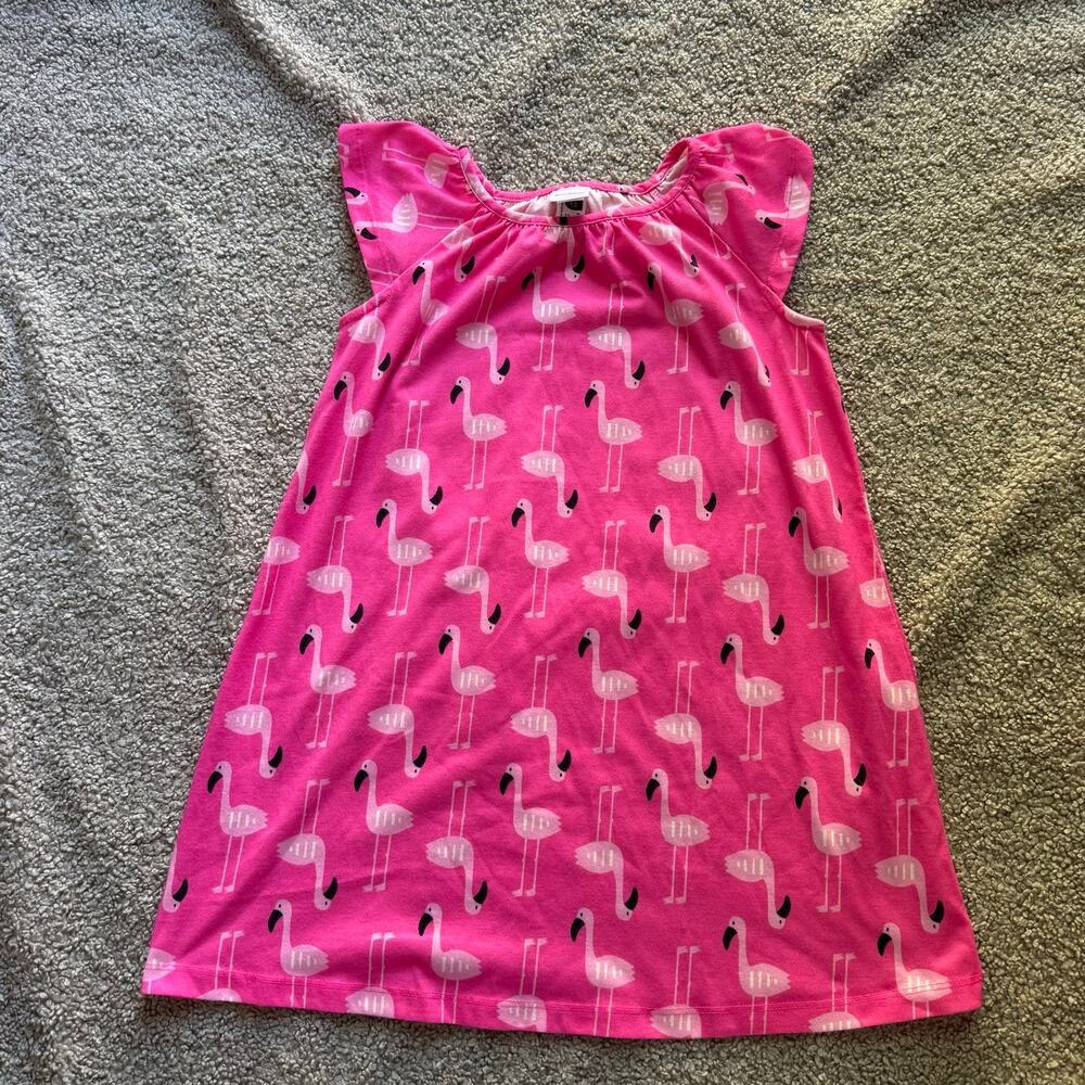 Hanna Andersson Pink Flamingo Sleep Flutter Sleeve Nightgown Size US 8 / 120 cm